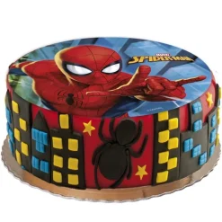 Tårtbild Spiderman, Sockerpasta 20 cm