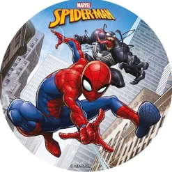 Tårtbild Spiderman - Sockerpasta 15,5 cm