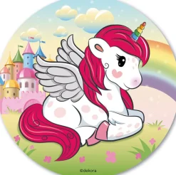 Tårtbild Unicorn - Oblat 20 cm (C)