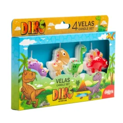 Tårtljus Dinosaurier 4-pack