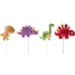 Tårtljus Dinosaurier 4-pack