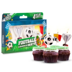 Tårtljus Fotboll 4-pack