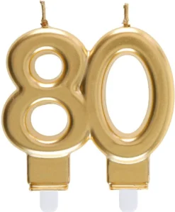 Tårtljus i Guld 80 år