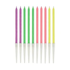 Tårtljus - Neon 10-pack