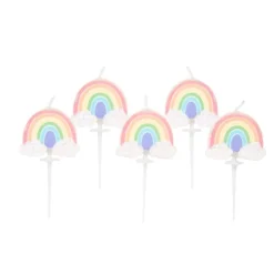 Tårtljus Pastell Regnbåge 5-pack