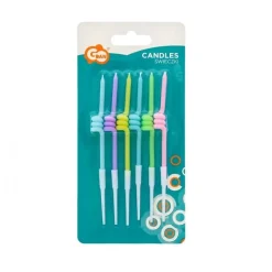 Tårtljus Pastell Spiral 6-pack