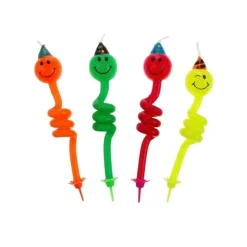 Tårtljus - Spiral Smiley 4-pack