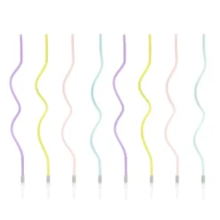 Tårtljus - Vågiga pastell 8-pack