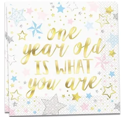 Twinkle Twinkle Little Star, 1-års servetter 16-pack