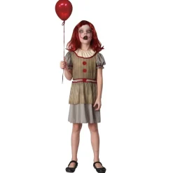 Vintage Clowngirl Maskeraddräkt Barn 7-9 år (120-130 cm)